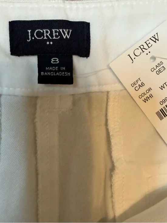 J. Crew White Cotton Shorts with Front Pockets - Picture 4 of 8